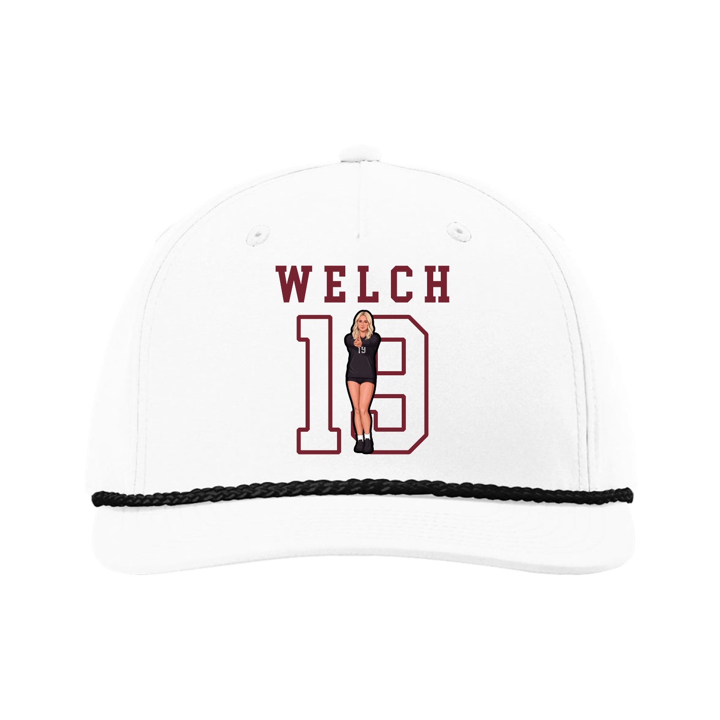 Five-Panel Classic Rope Cap — Shirsey in White