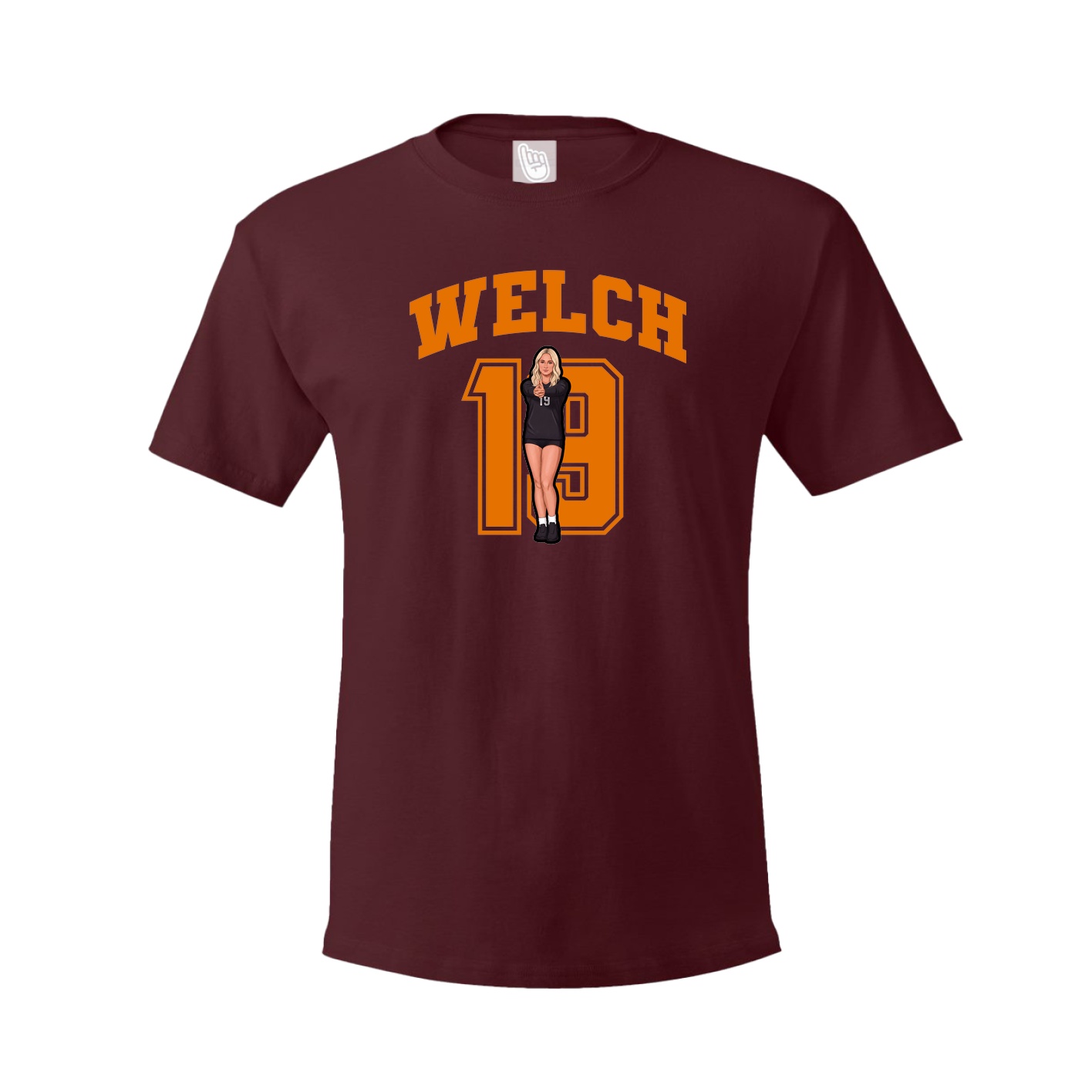 Tee — Number in Maroon