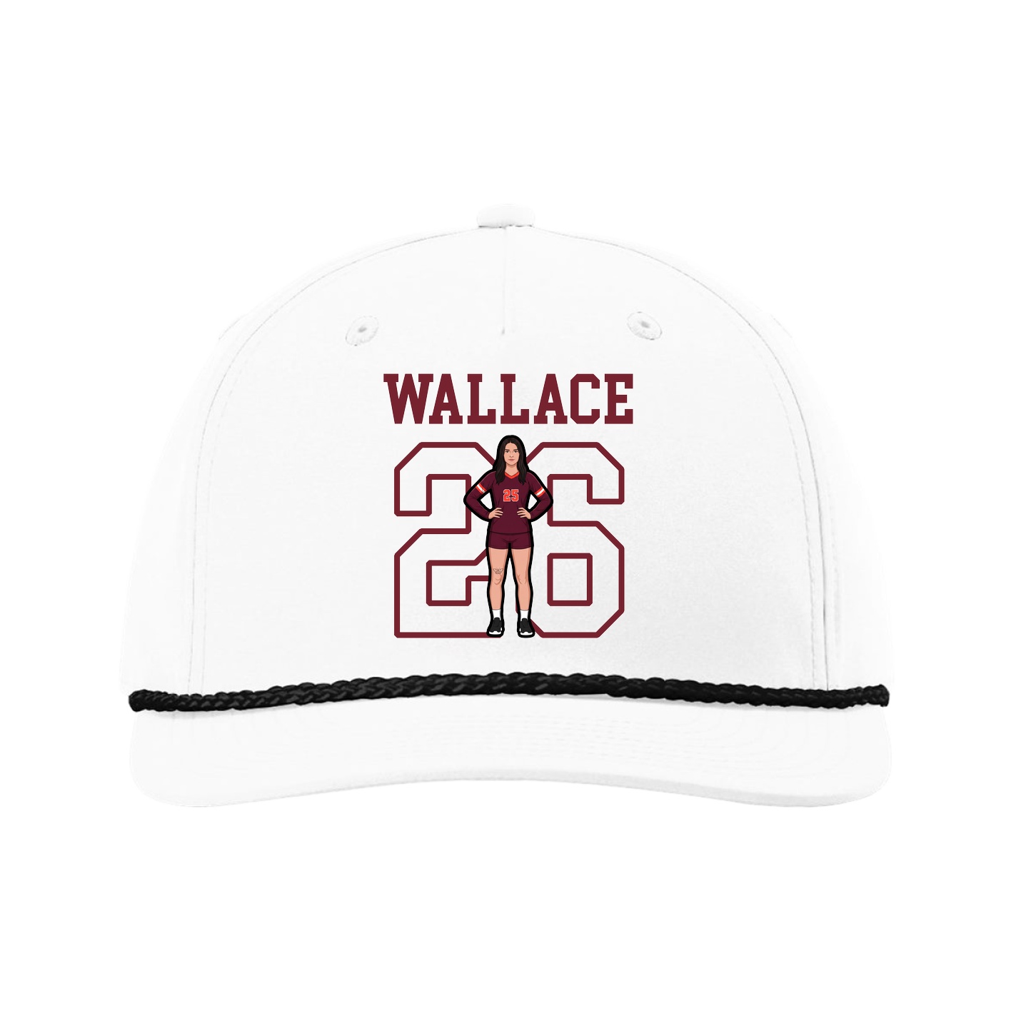Five-Panel Classic Rope Cap — Shirsey in White