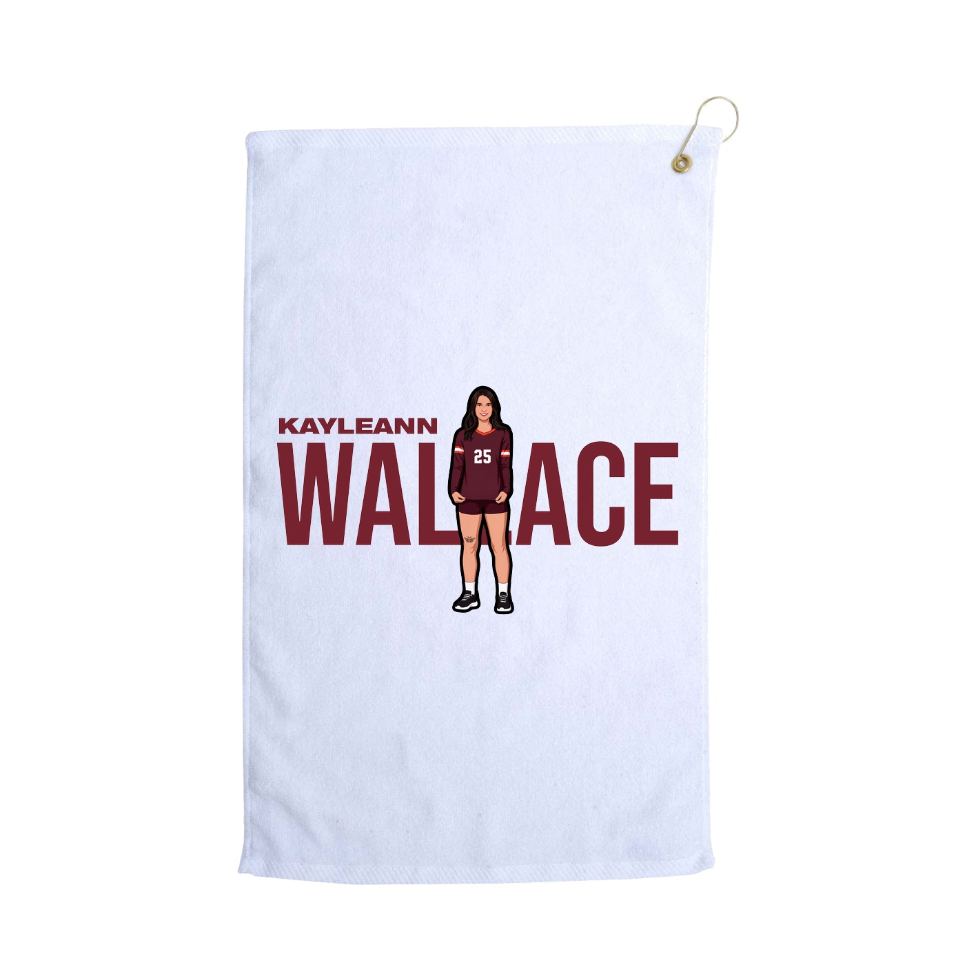 Golf Towel — Player Name in White