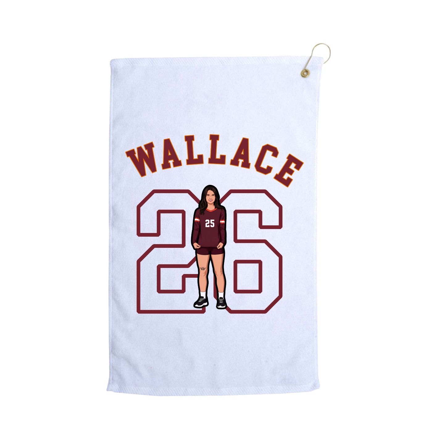 Golf Towel — Shirsey Arch in White
