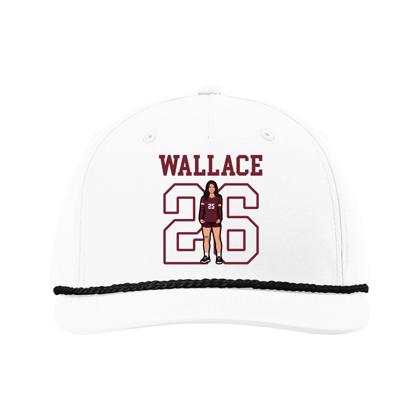Five-Panel Classic Rope Cap — Shirsey in White