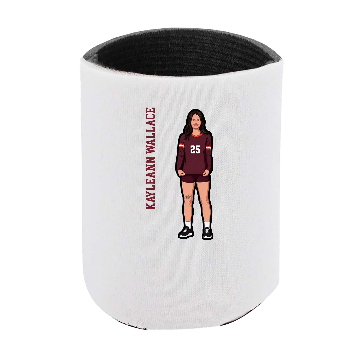 Can Holder — Name Vertical in White