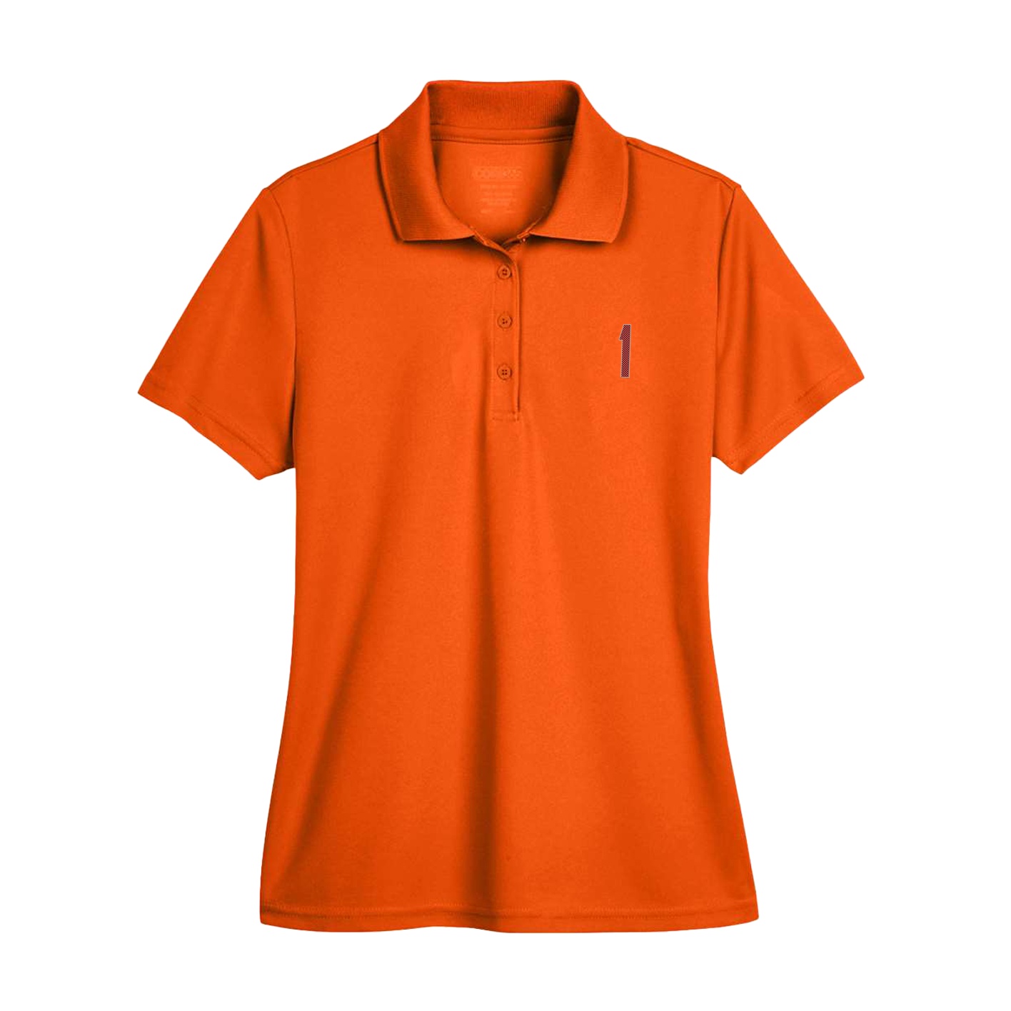 Womens Performance Polo — Front Shirsy in Orange