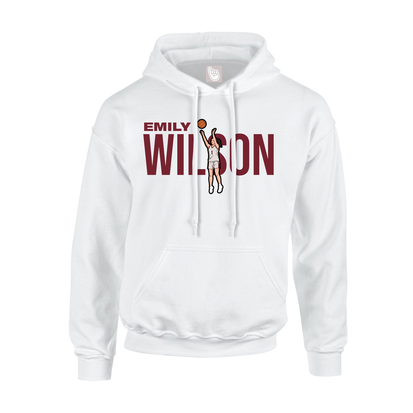 Hoodie — Player Name in White