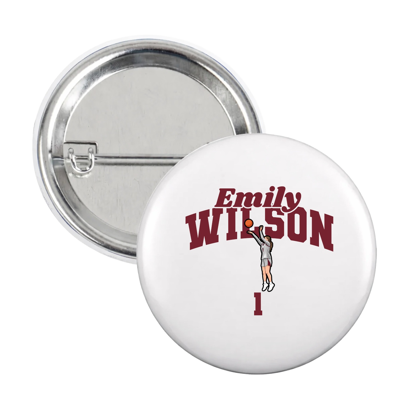 Game Day Button — Signature Arch in White
