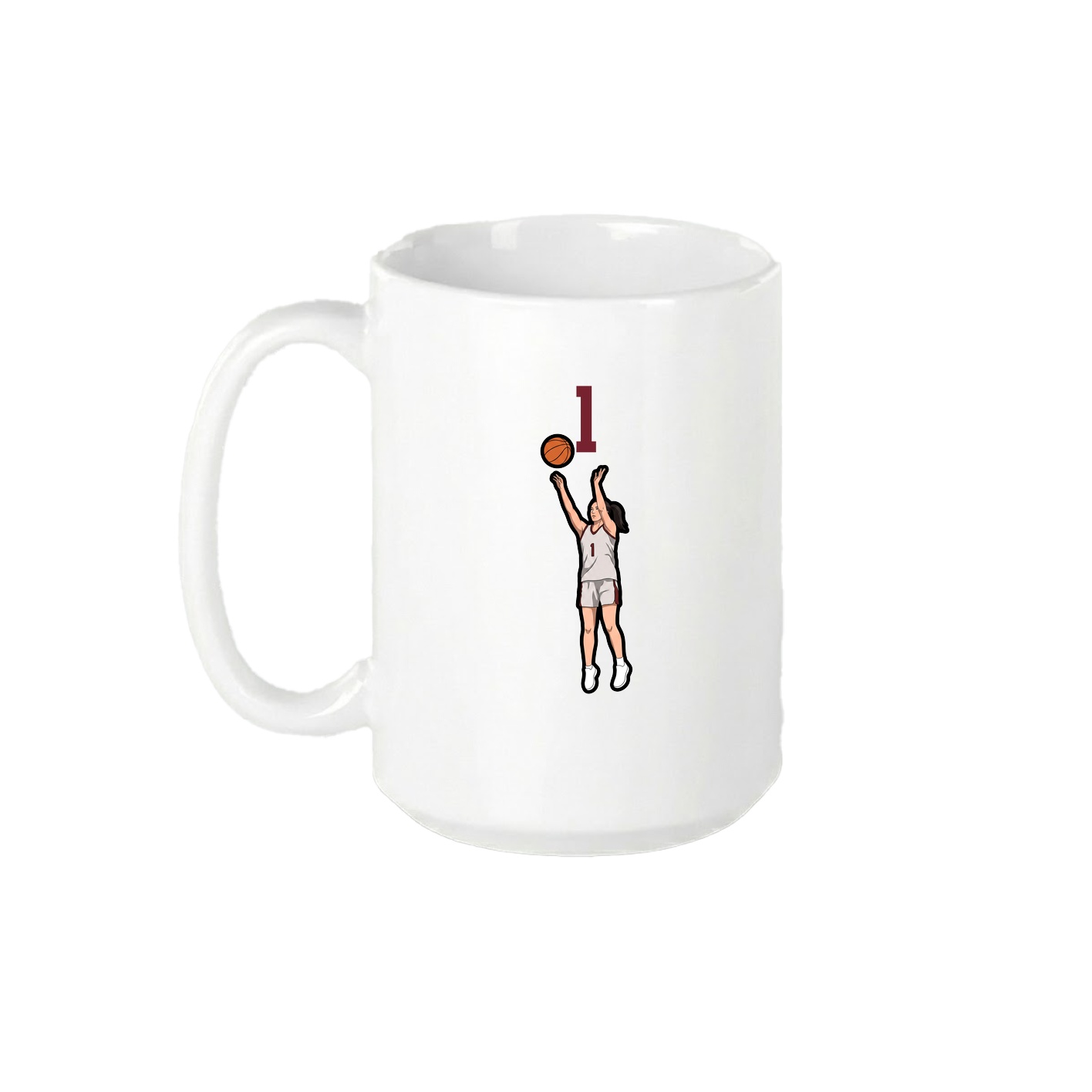 15oz Coffee Mug — Number Top in White
