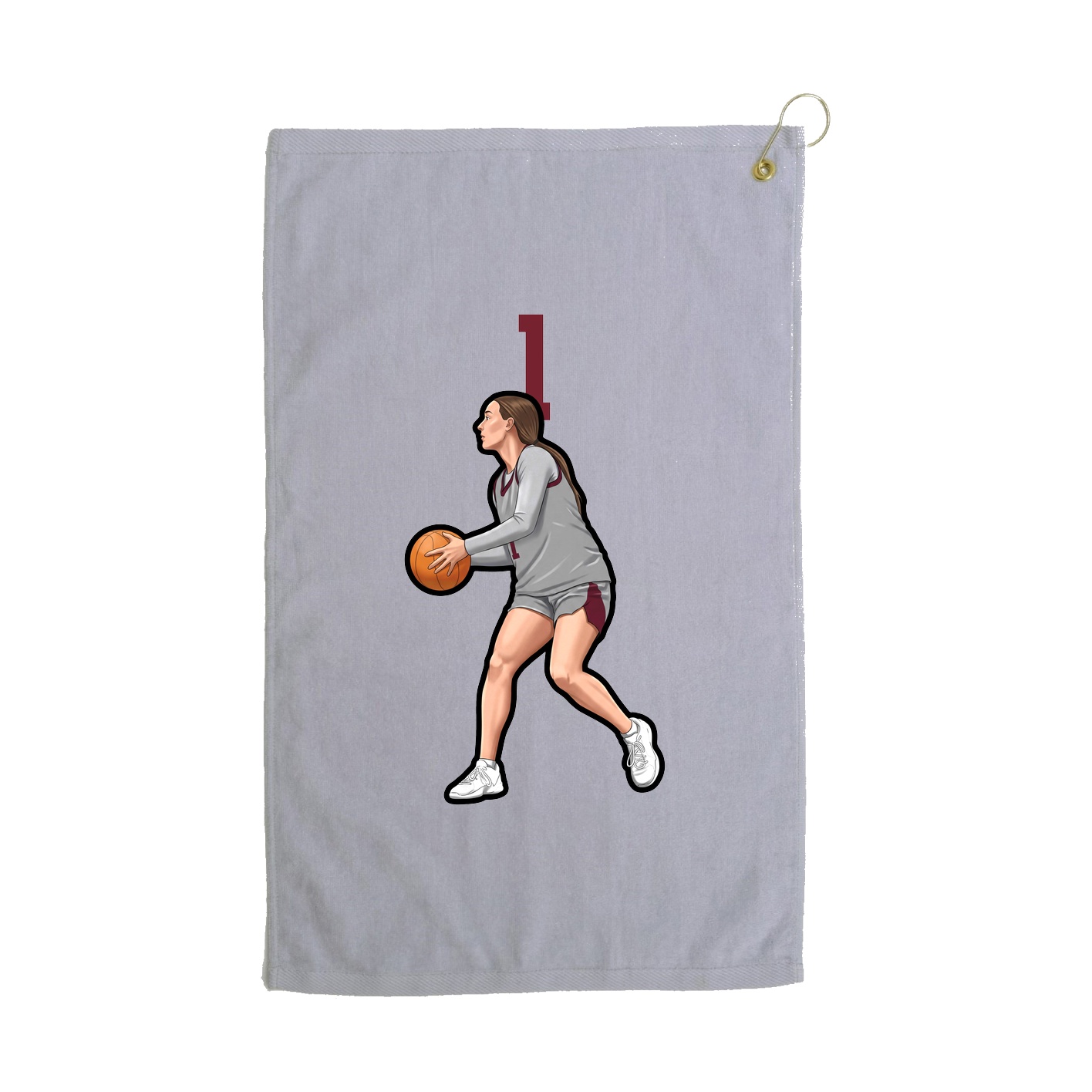 Golf Towel — Number Top in Grey