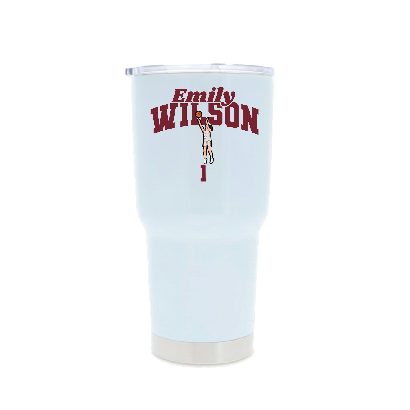 30oz Stainless Steel Tumbler — Signature Arch in White