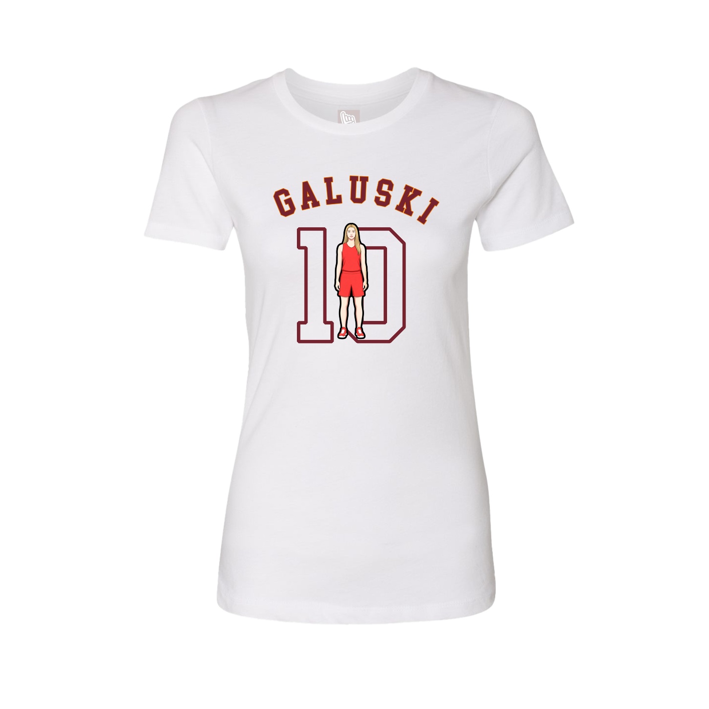 Fitted Women's Tee — Shirsey Arch in White
