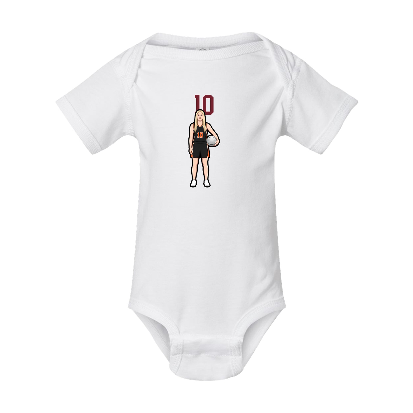 Baby Onesie — Number Top in White
