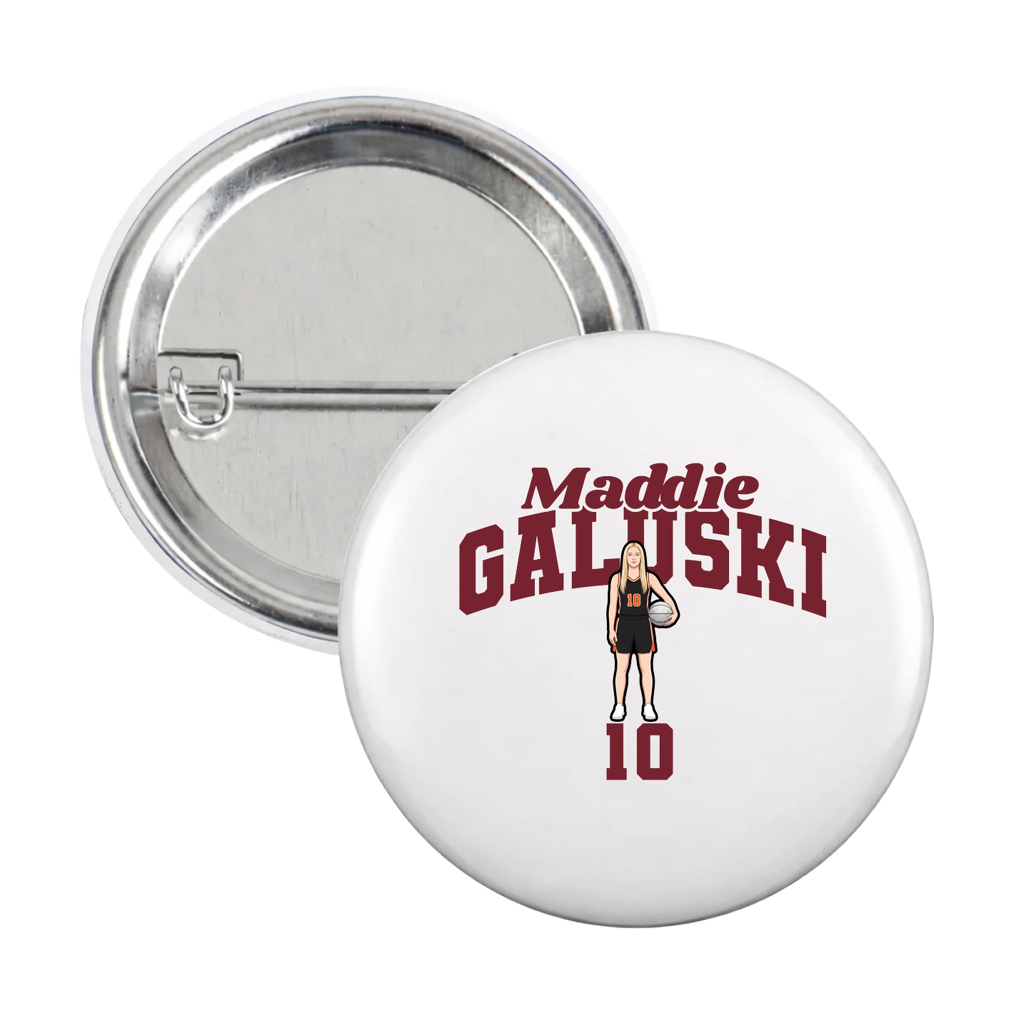 Game Day Button — Signature Arch in White