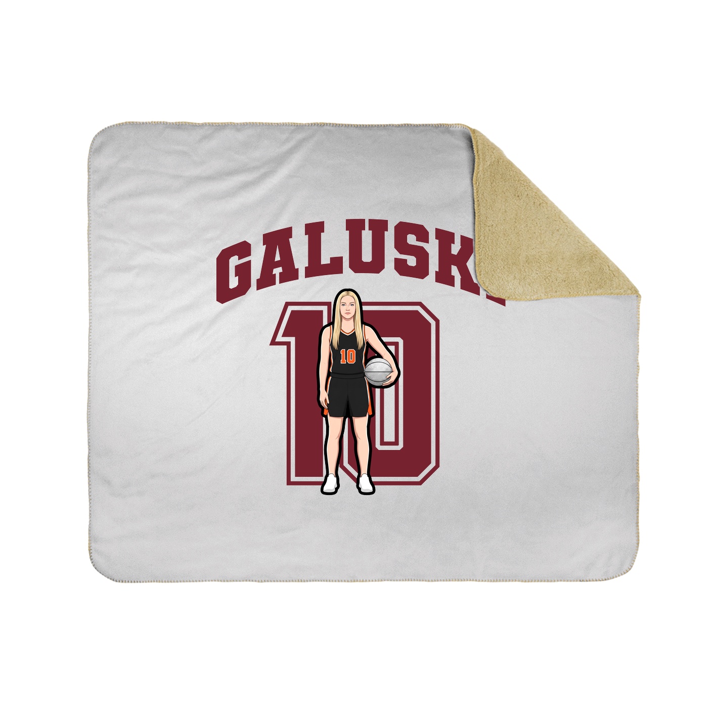 Throw Blanket — Number in White