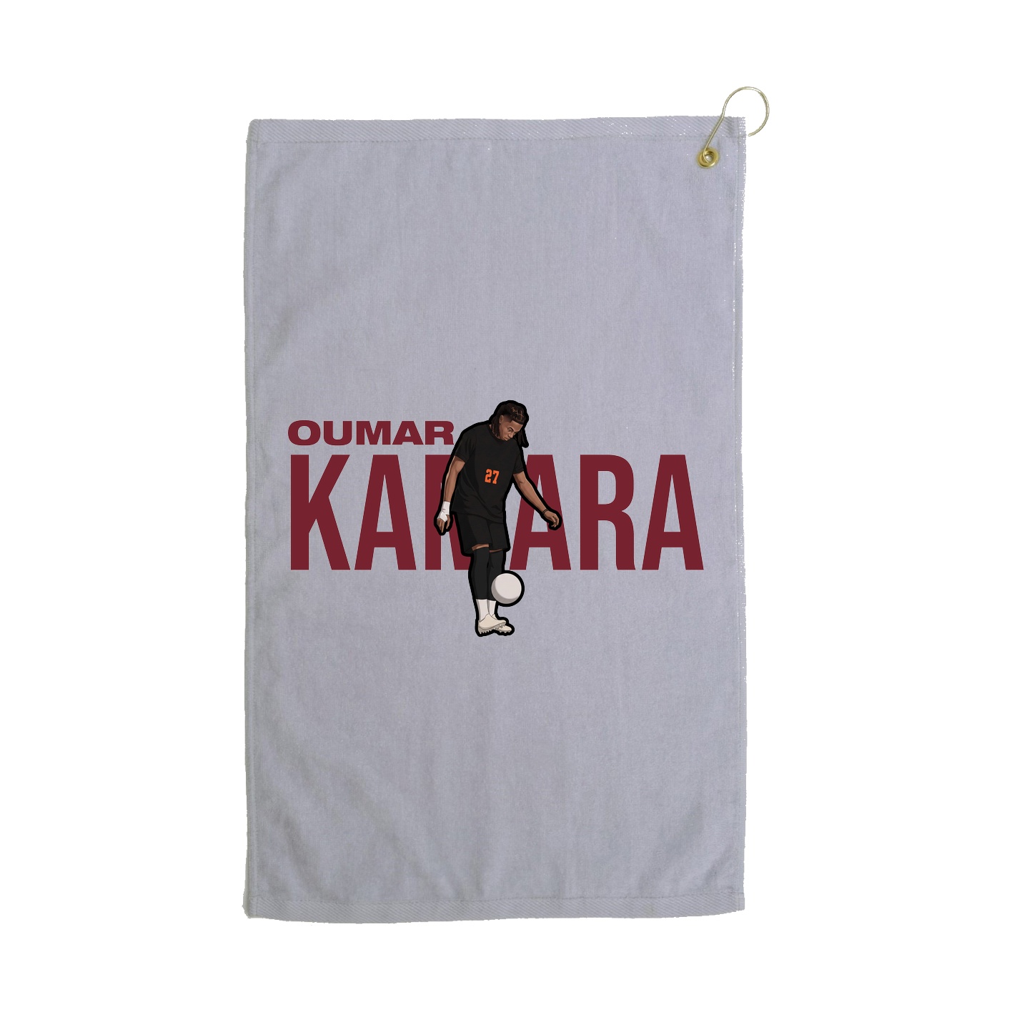 Golf Towel — Player Name in Grey
