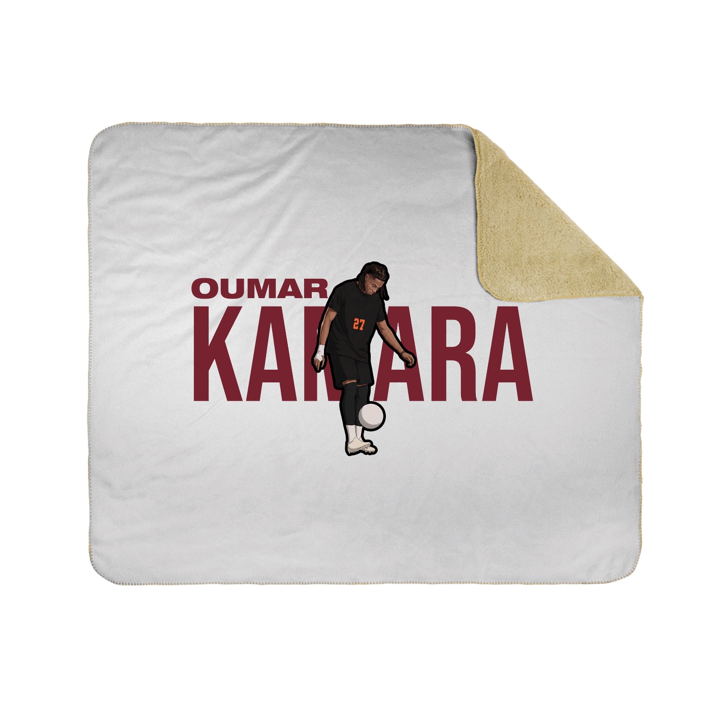 Throw Blanket — Player Name in White