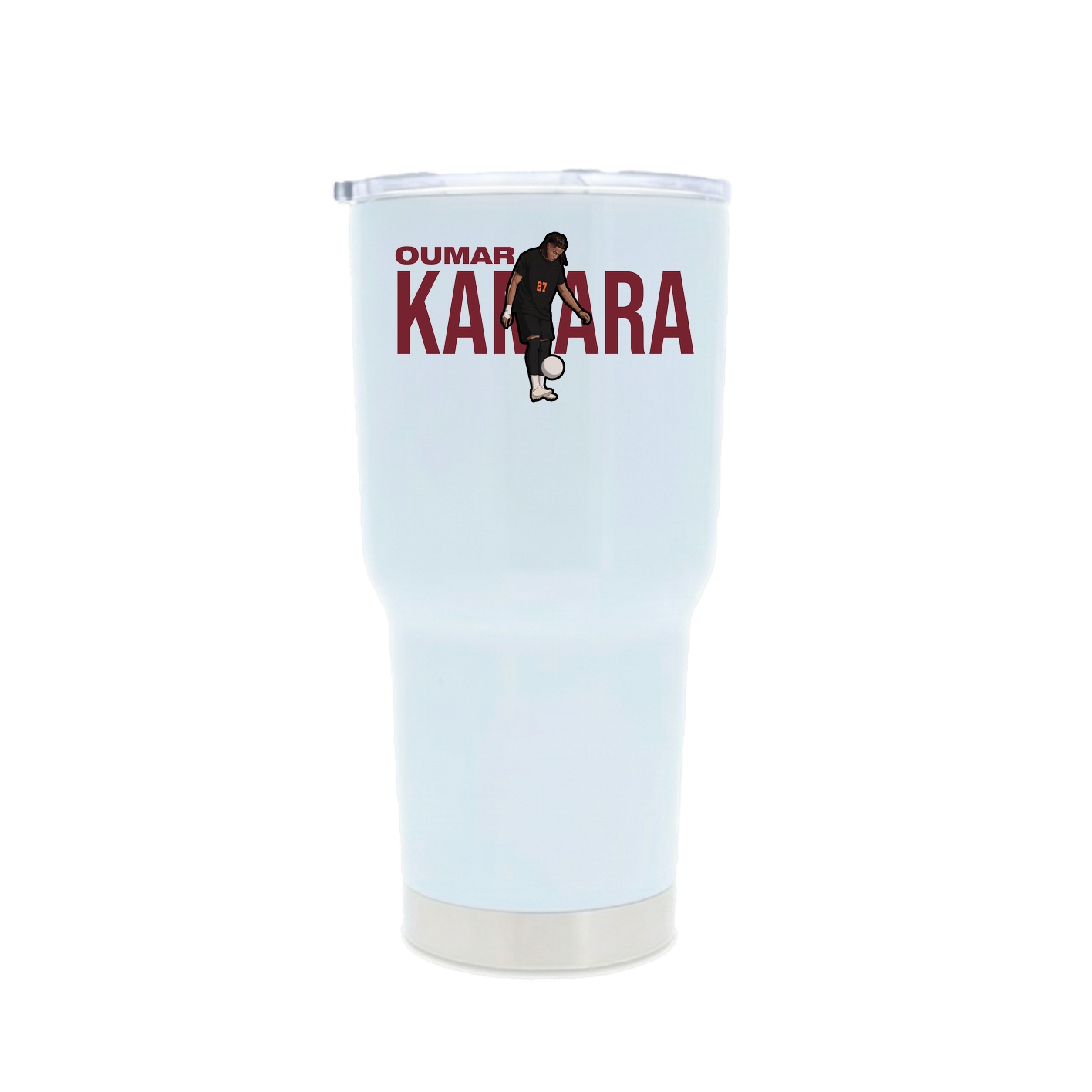 30oz Stainless Steel Tumbler — Player Name in White