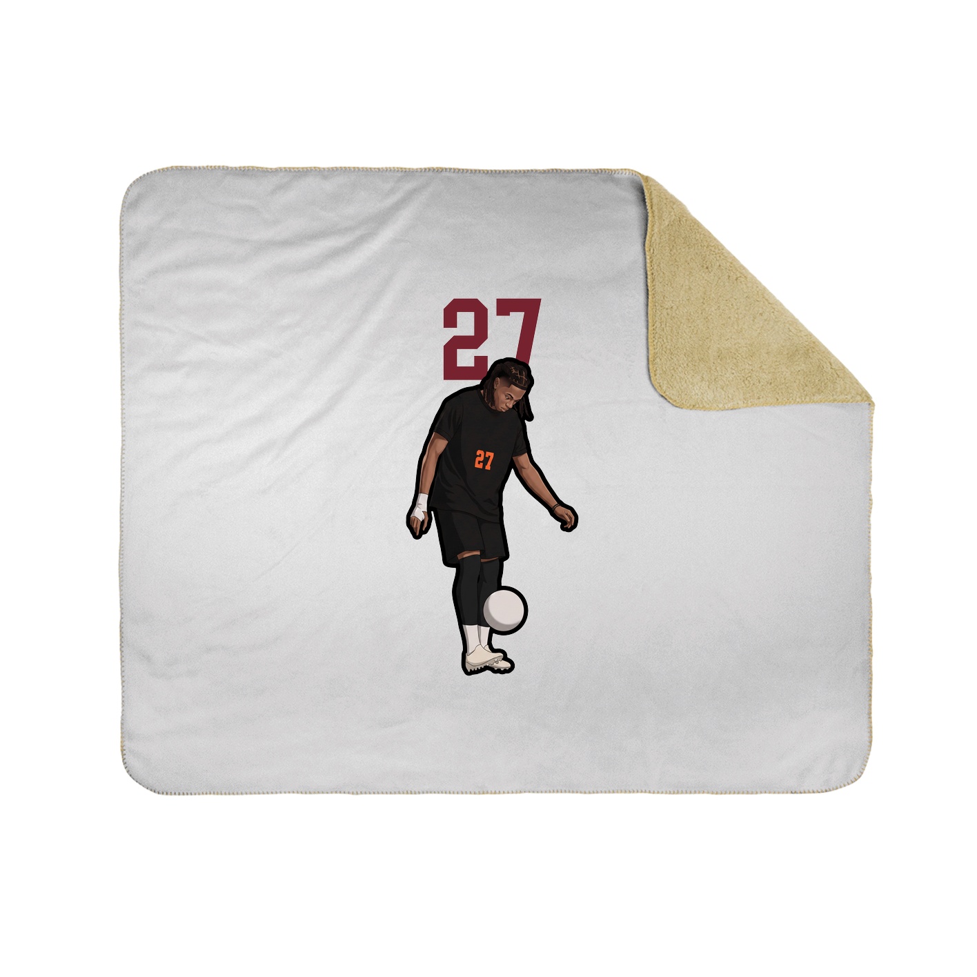 Throw Blanket — Number Top in White