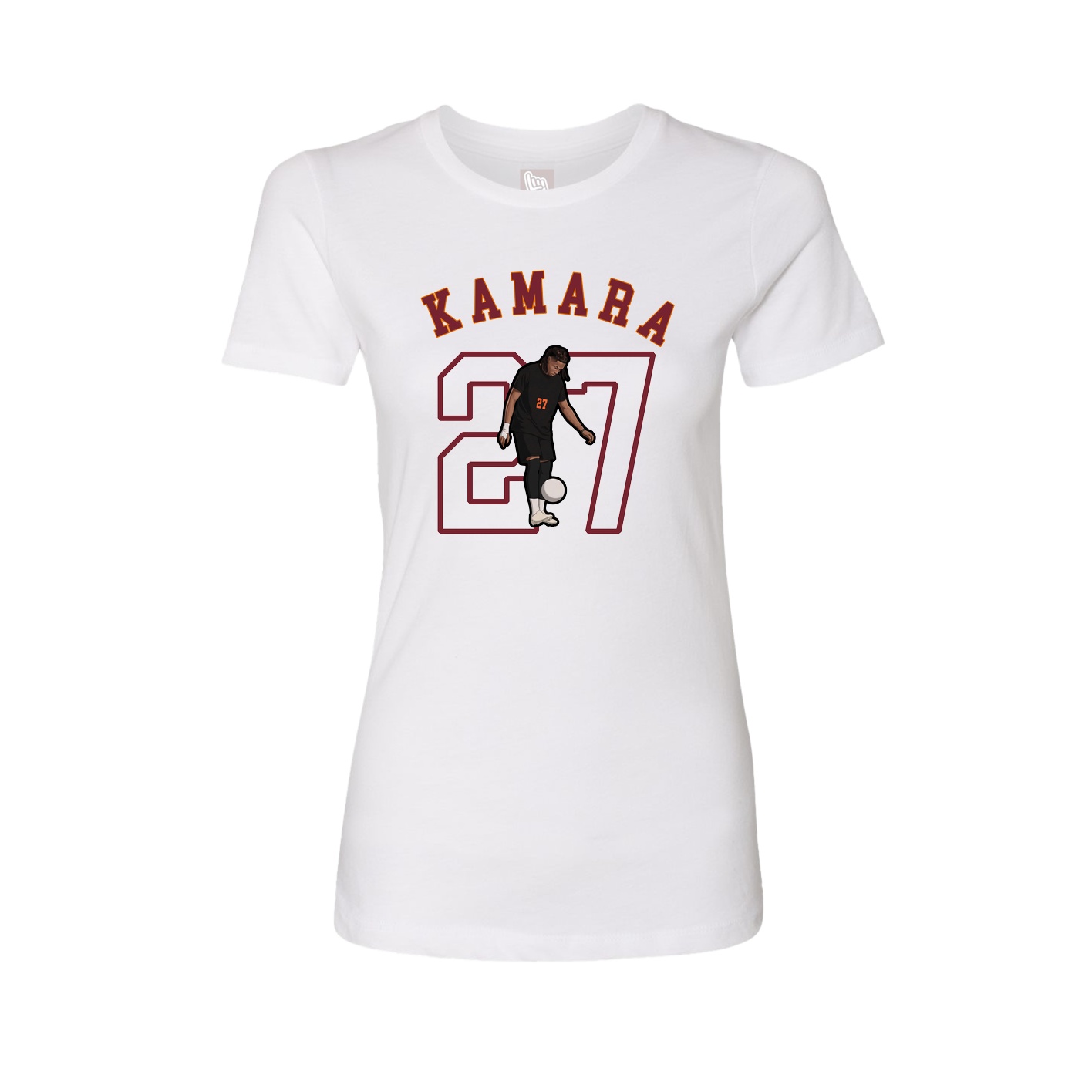 Fitted Women's Tee — Shirsey Arch in White