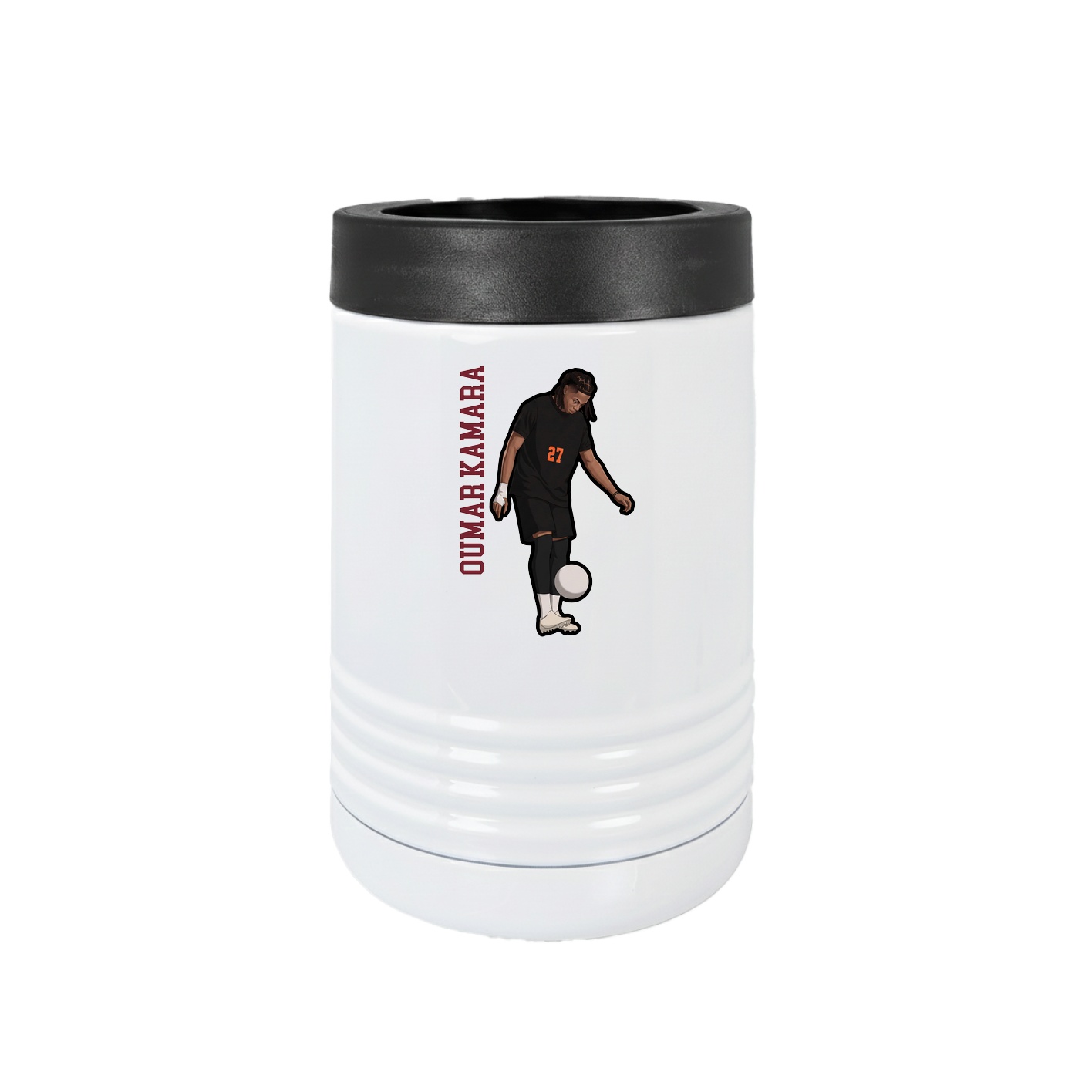 Beverage Holder — Name Vertical in White