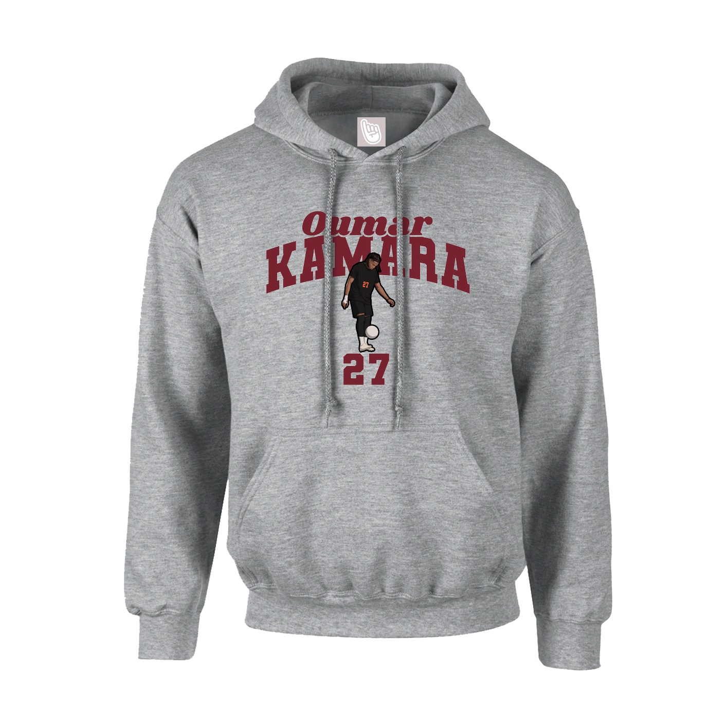 Youth Hoodie — Signature Arch in Grey