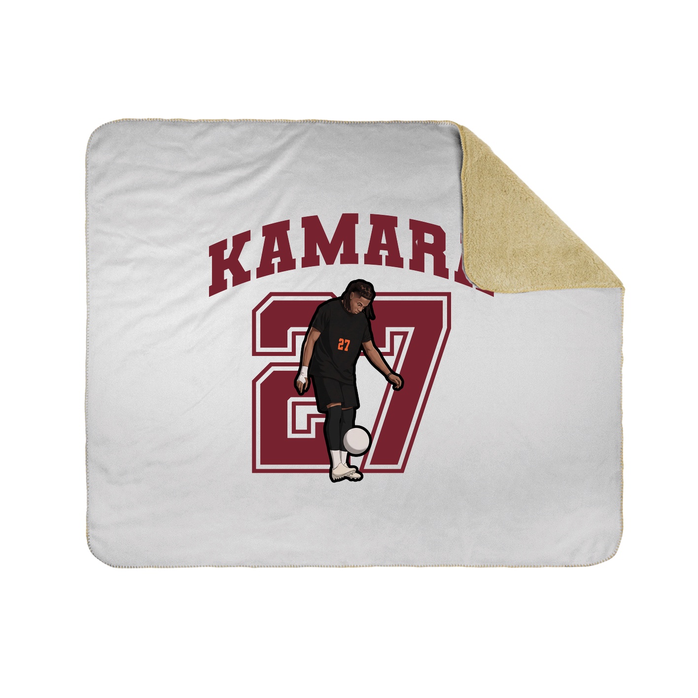 Throw Blanket — Number in White