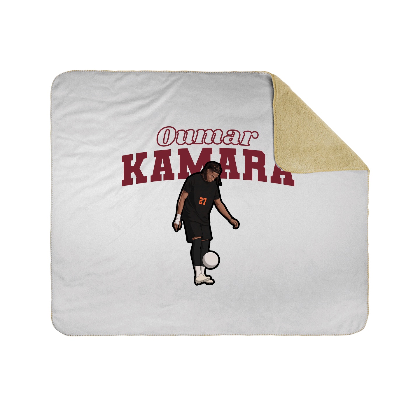 Throw Blanket — Name Arch in White