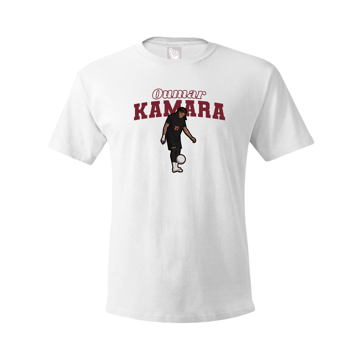 Youth Tee — Name Arch in White