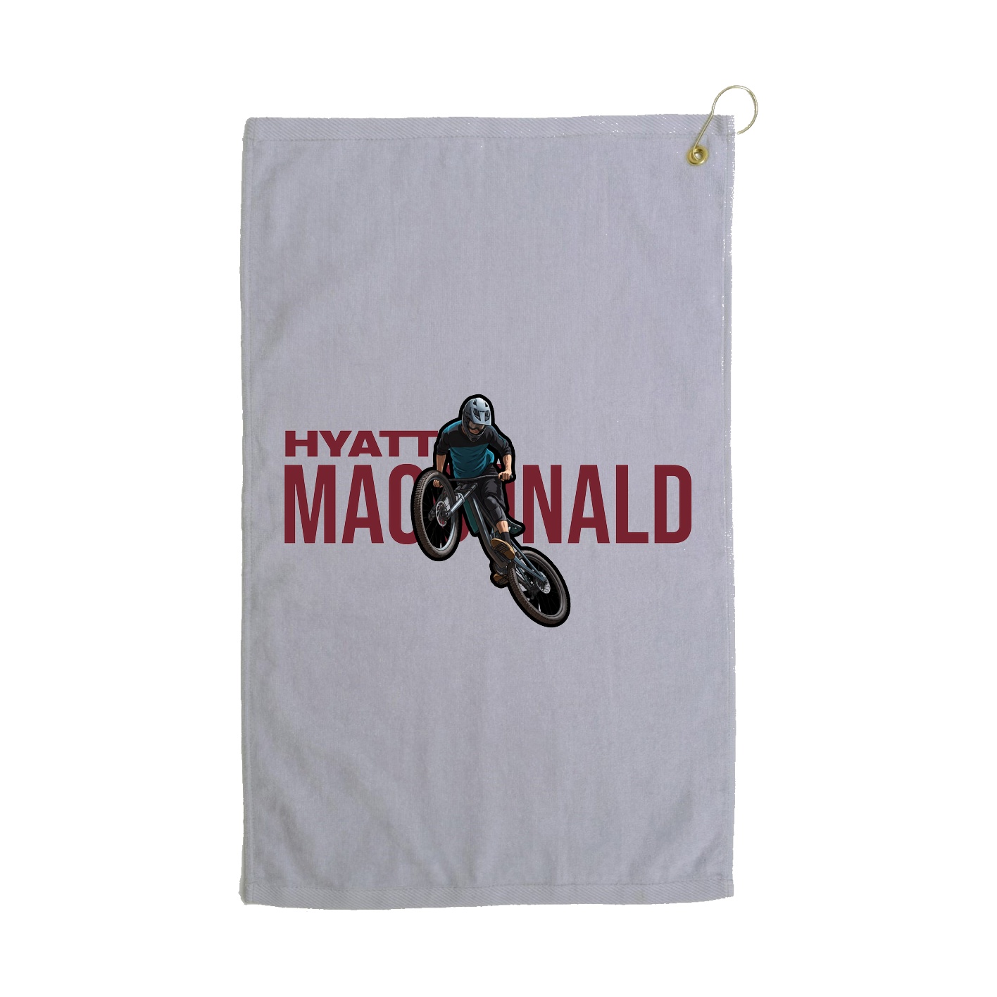 Golf Towel — Player Name in Grey