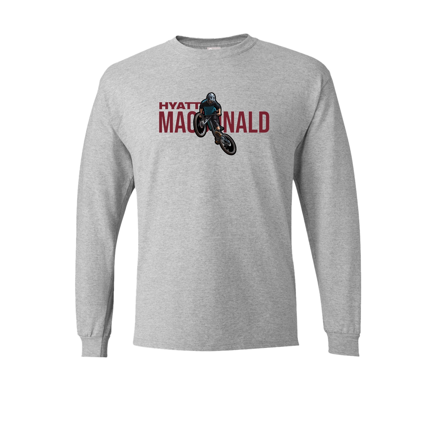 Long Sleeve Tee — Player Name in Grey