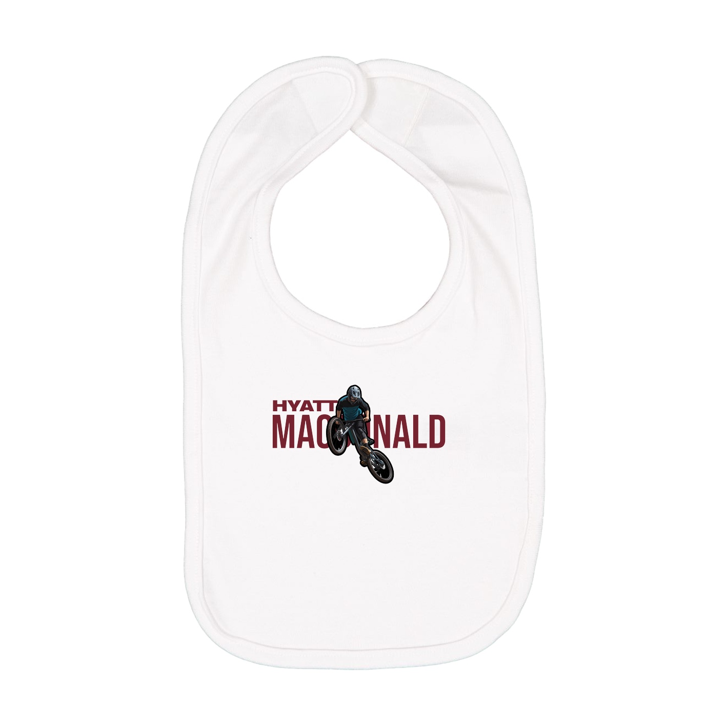 Infant Bib — Player Name in White
