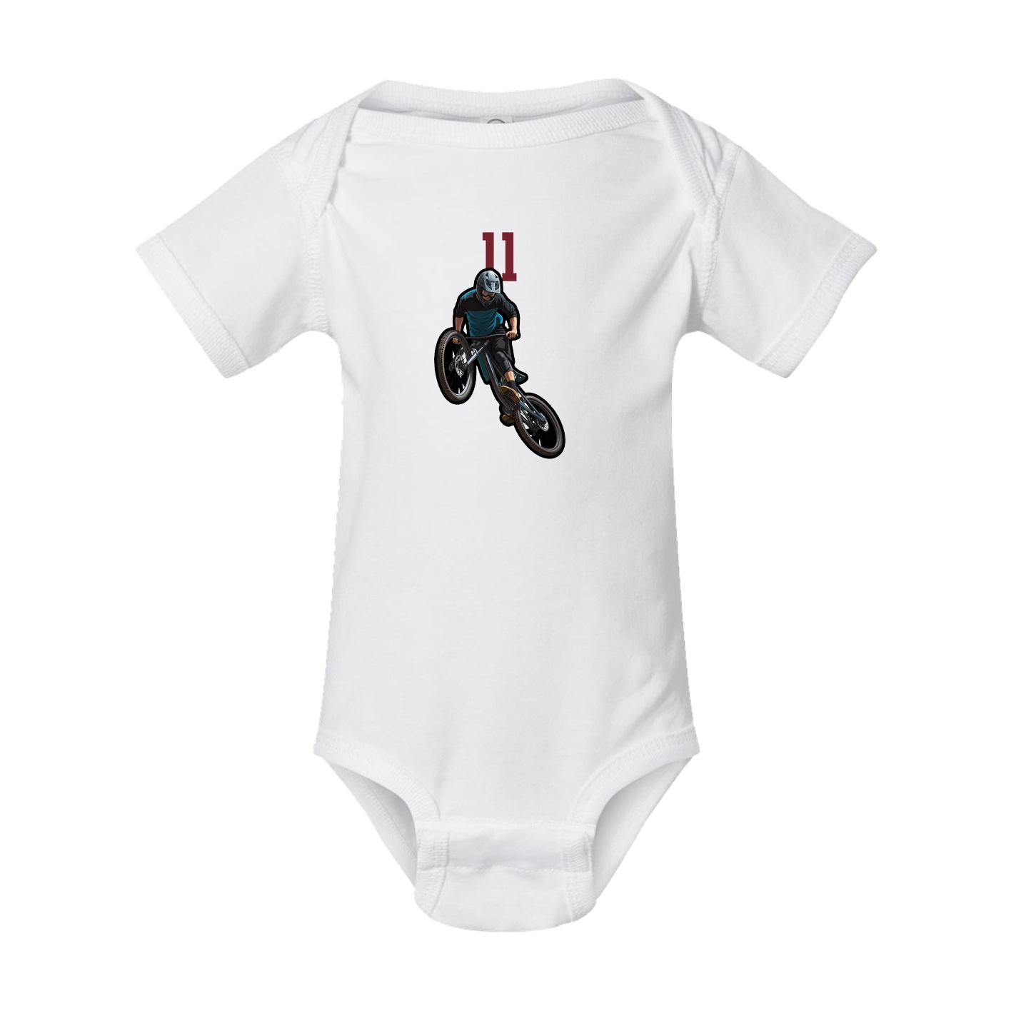 Baby Onesie — Number Top in White