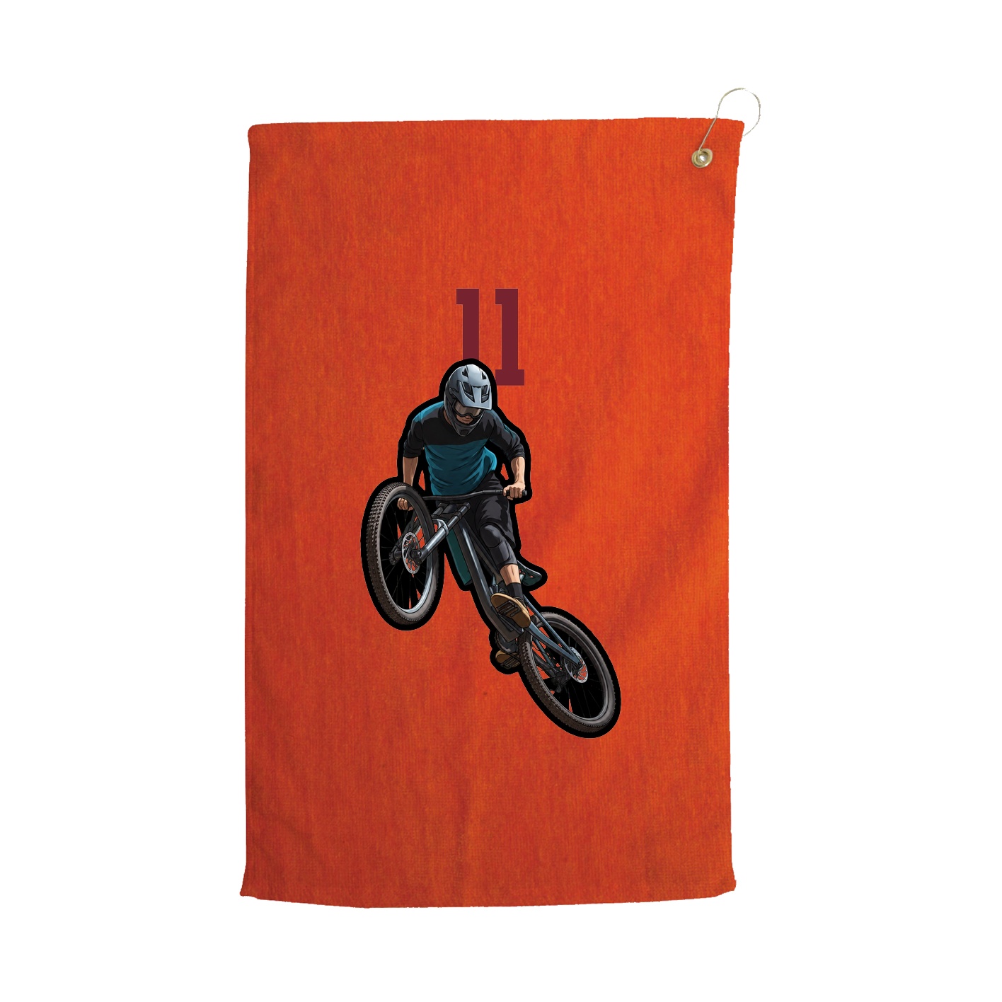 Golf Towel — Number Top in Orange