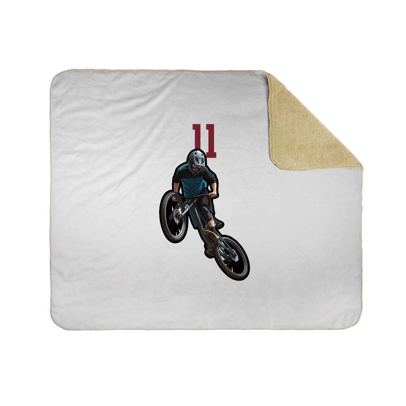 Throw Blanket — Number Top in White
