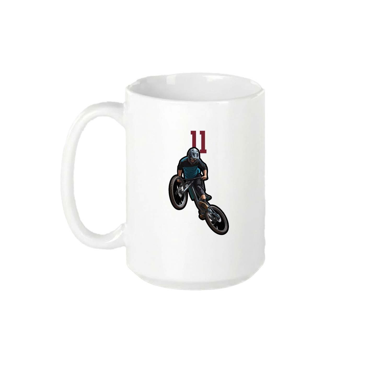 15oz Coffee Mug — Number Top in White