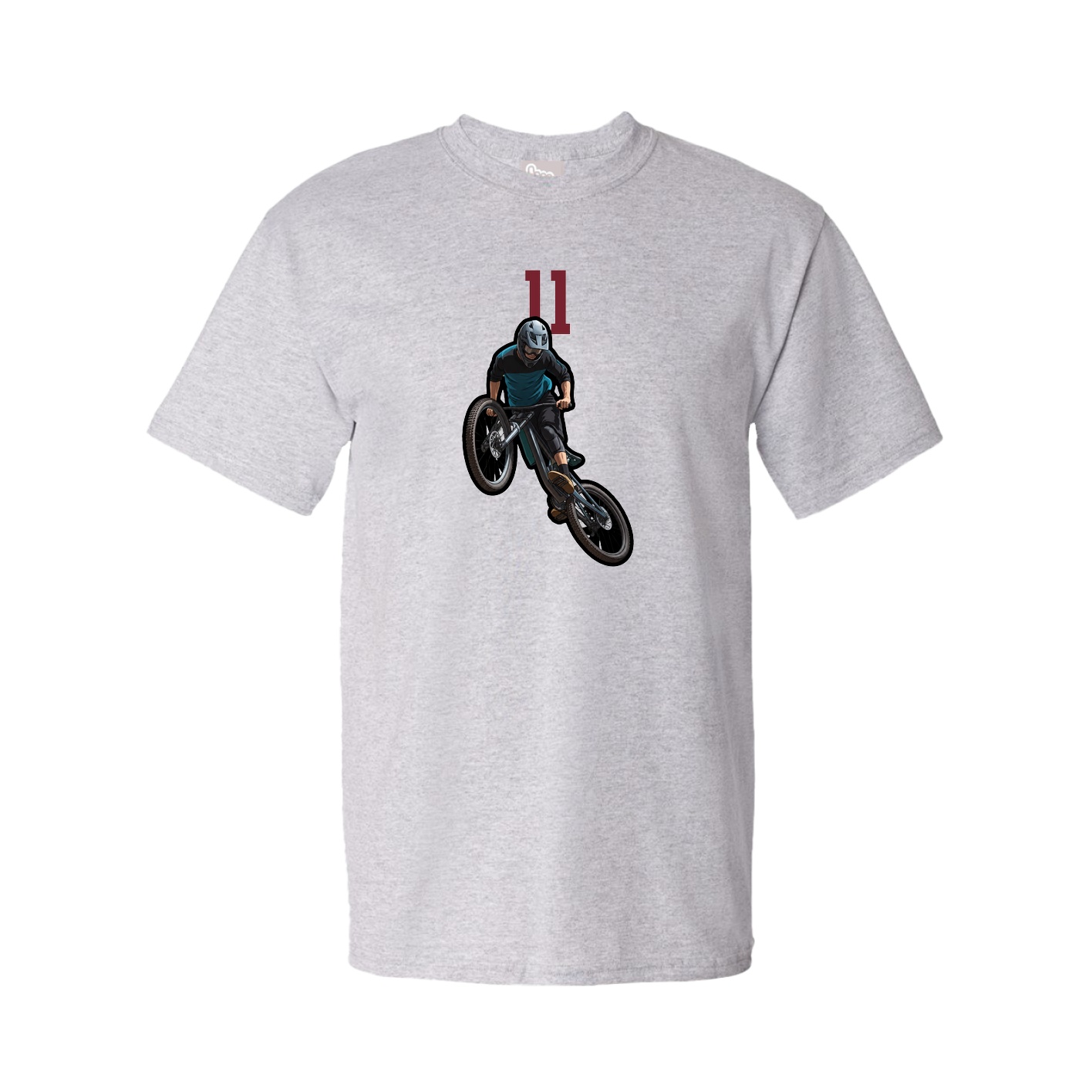 Youth Tee — Number Top in Grey