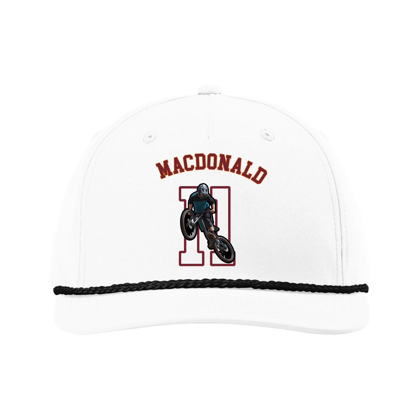 Five-Panel Classic Rope Cap — Shirsey Arch in White