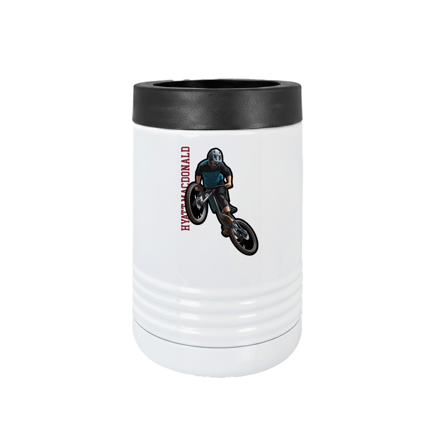 Beverage Holder — Name Vertical in White