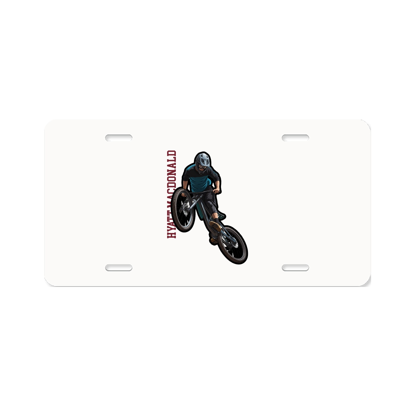 License Plate — Name Vertical in Classic
