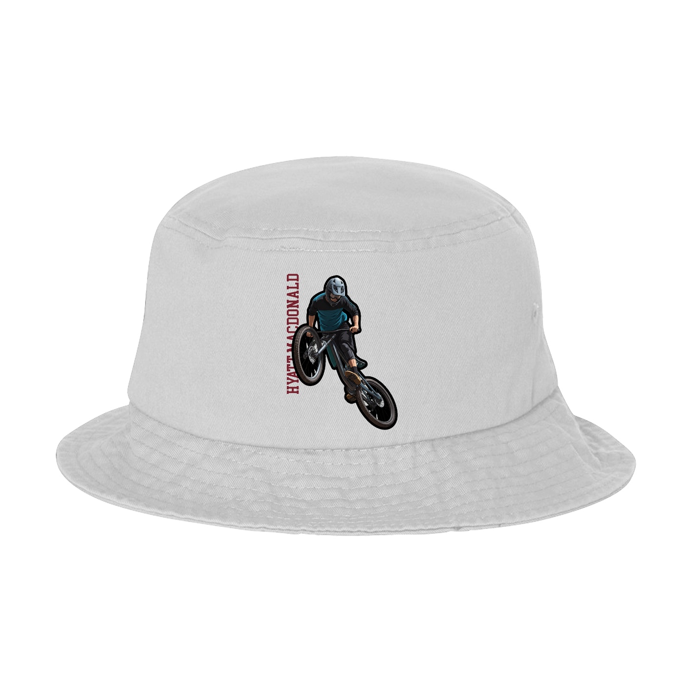 Bucket Cap — Name Vertical in White