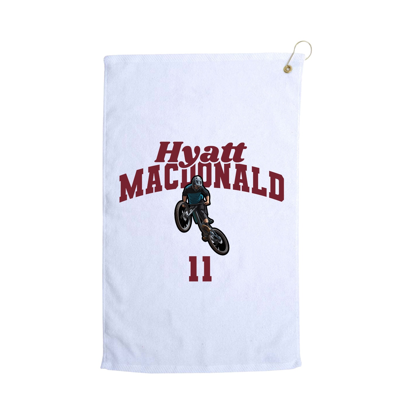 Golf Towel — Signature Arch in White