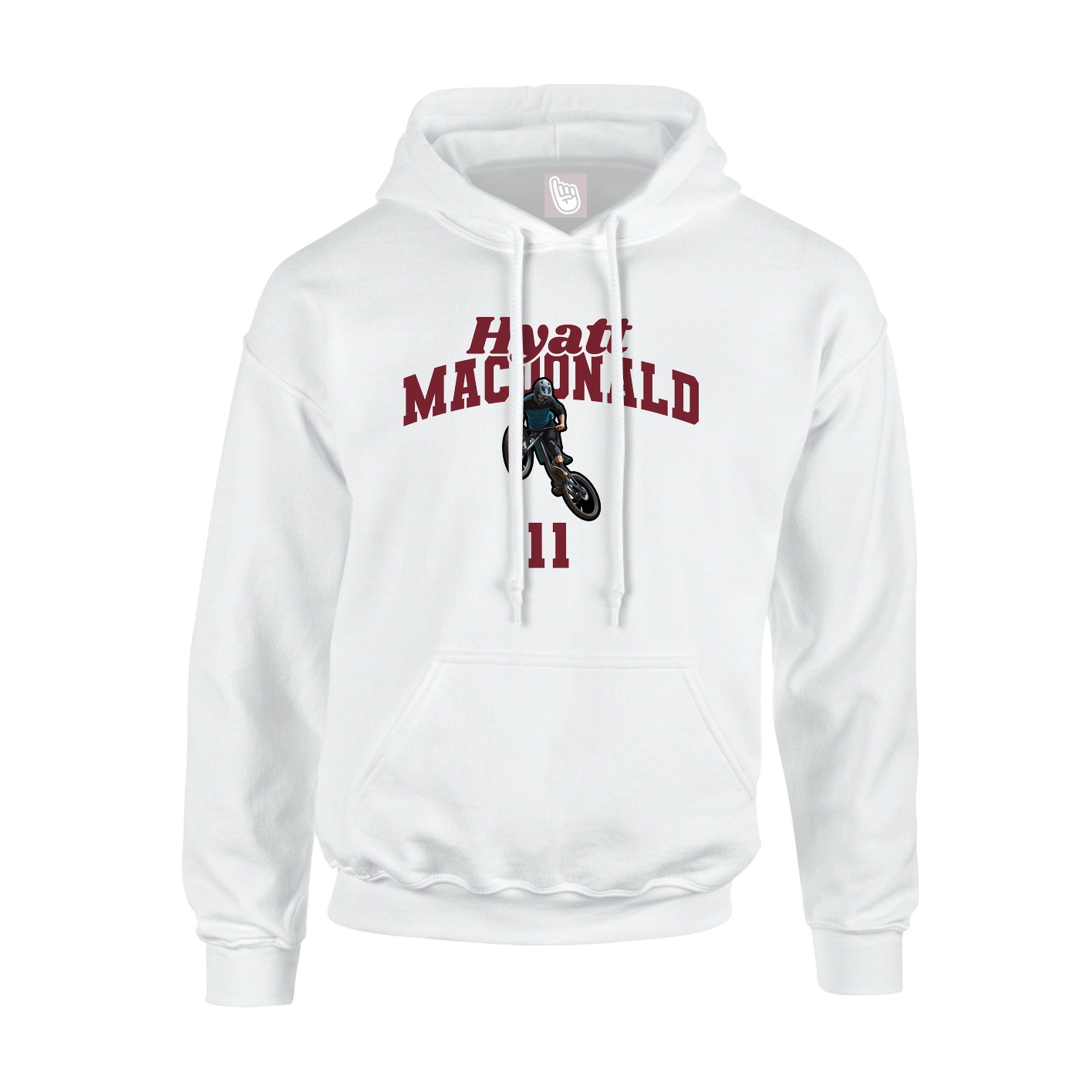 Hoodie — Signature Arch in White