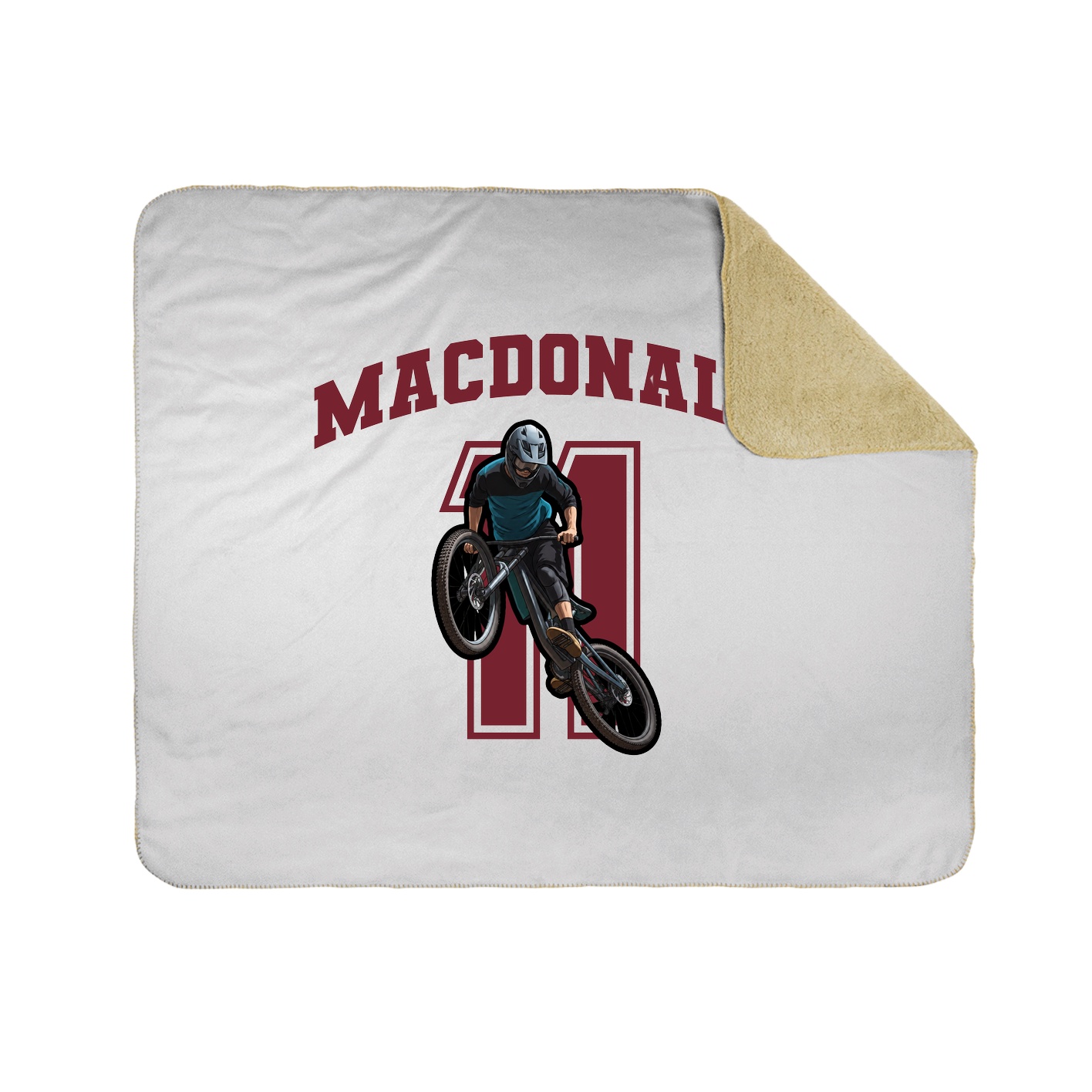 Throw Blanket — Number in White