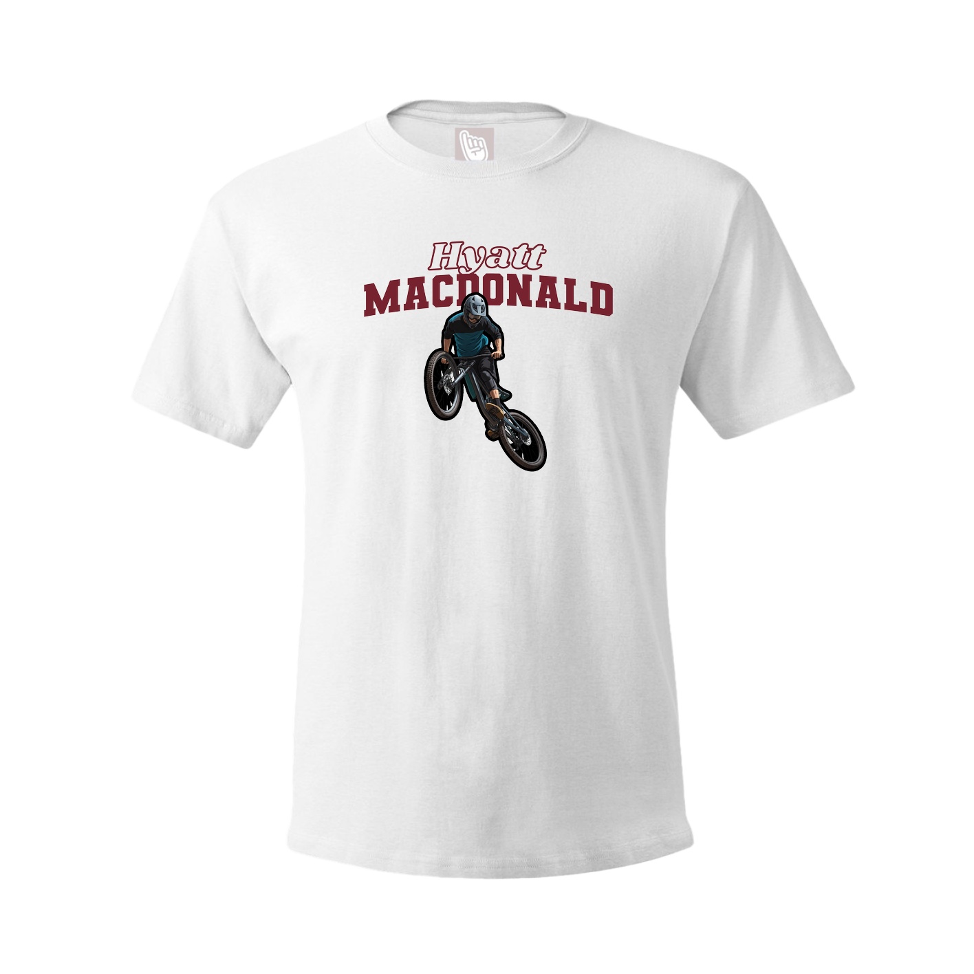 Youth Tee — Name Arch in White