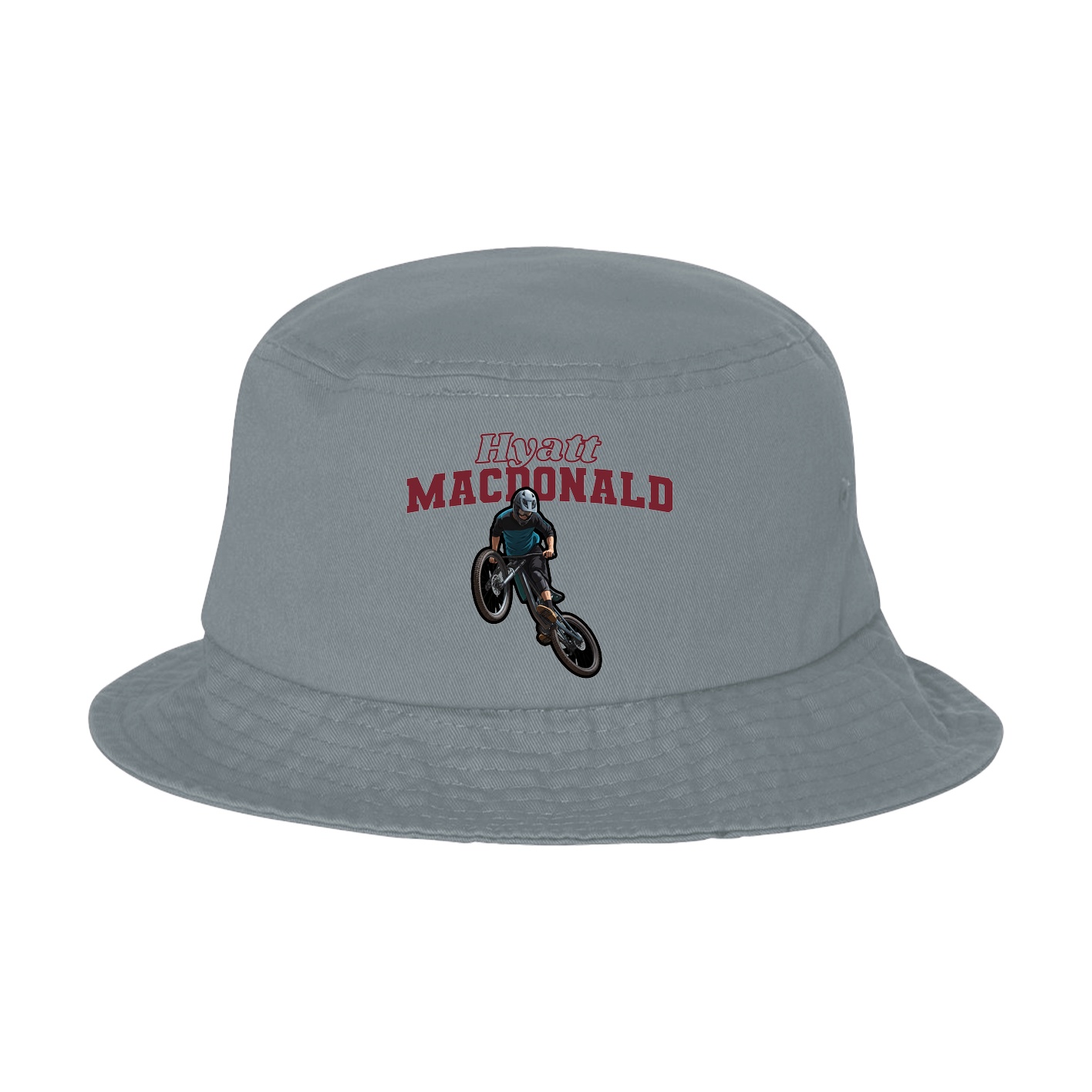 Bucket Cap — Name Arch in Grey