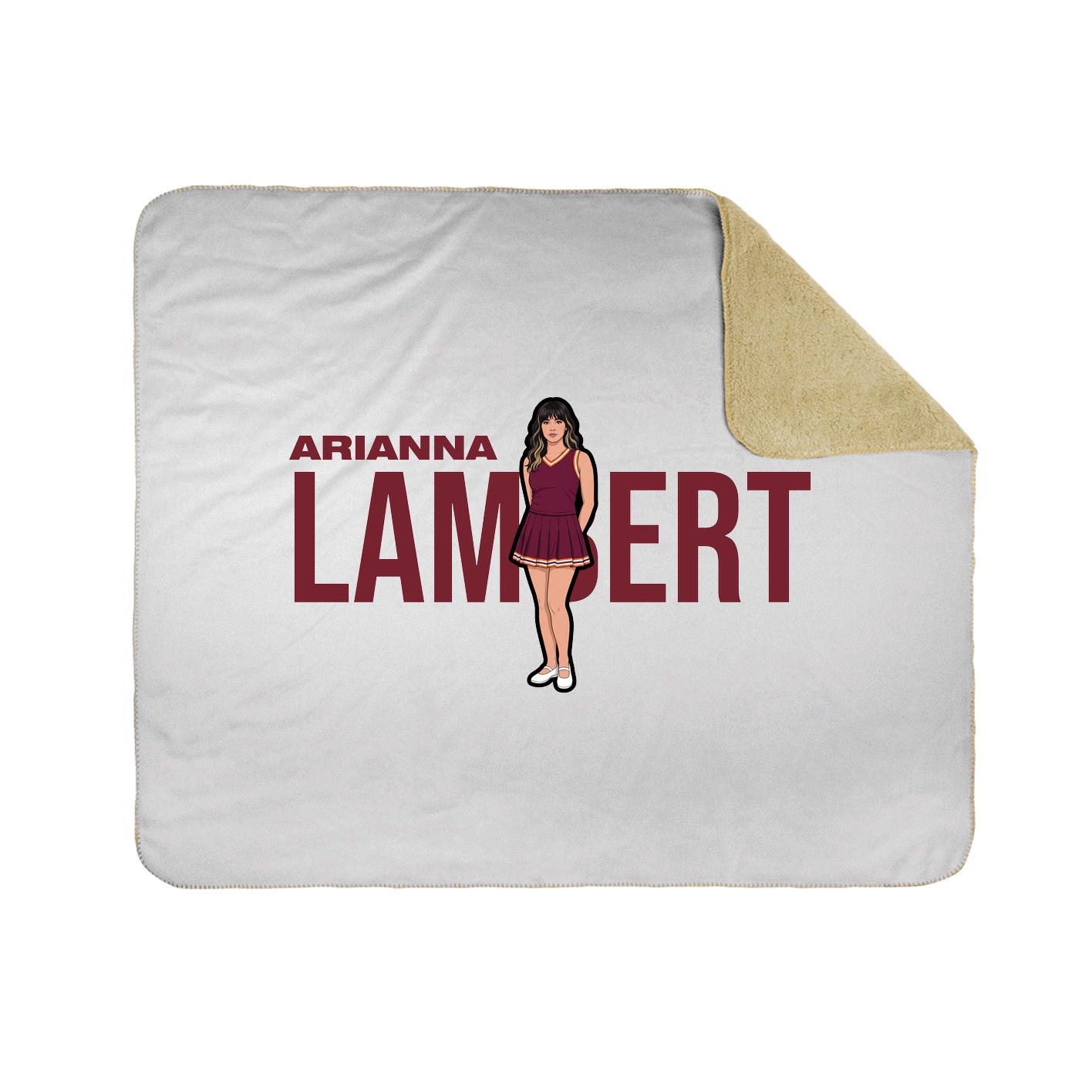 Throw Blanket — Player Name in White