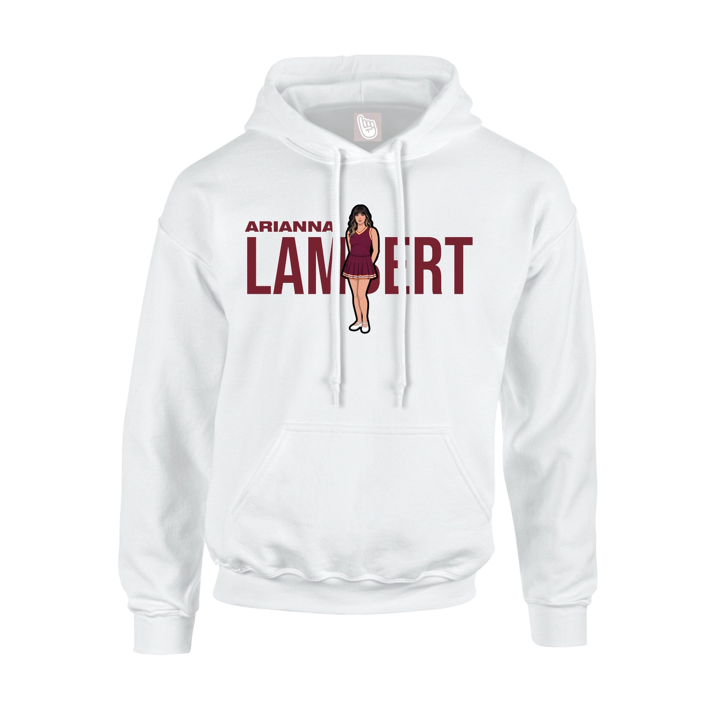 Youth Hoodie — Player Name in White