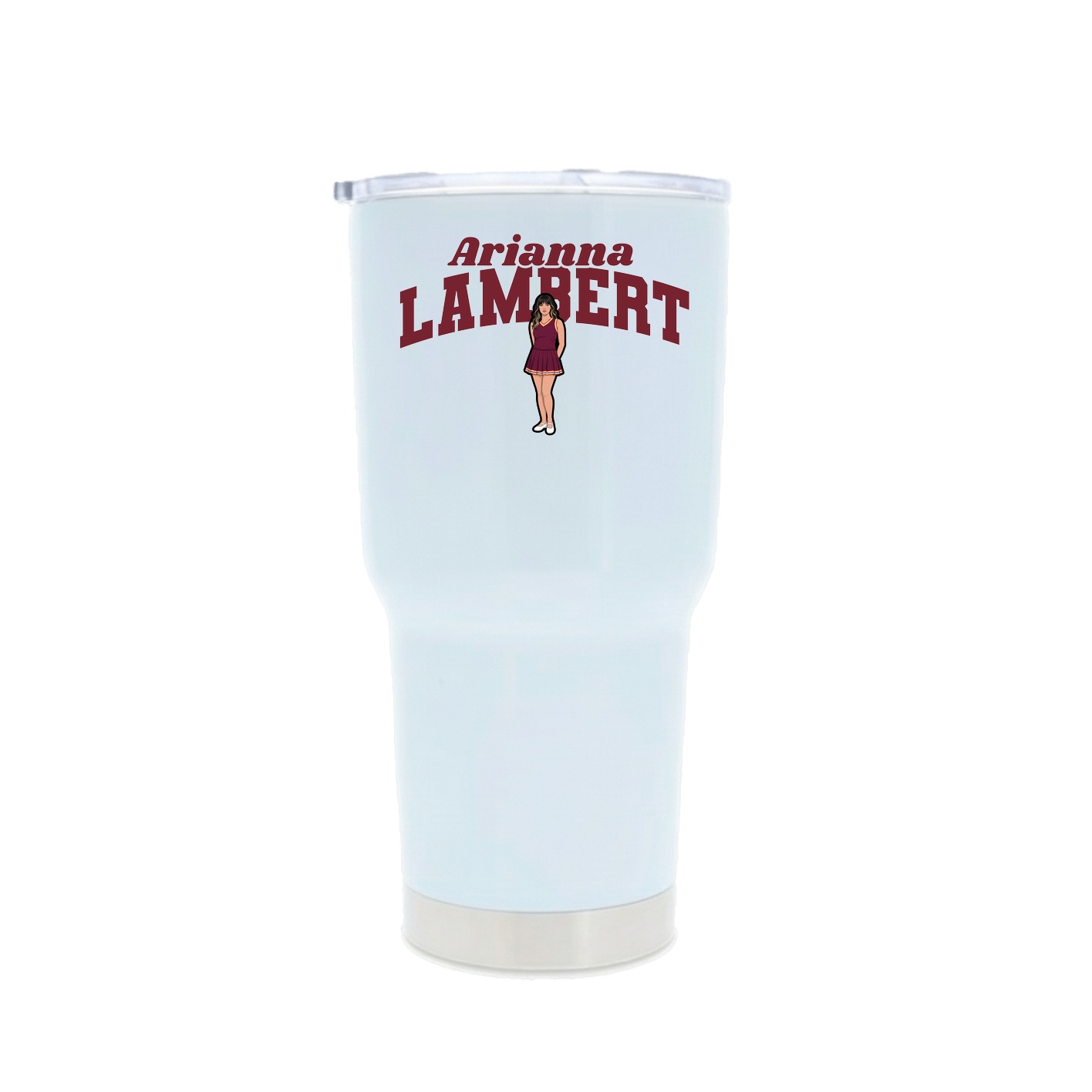 30oz Stainless Steel Tumbler — Signature Arch in White