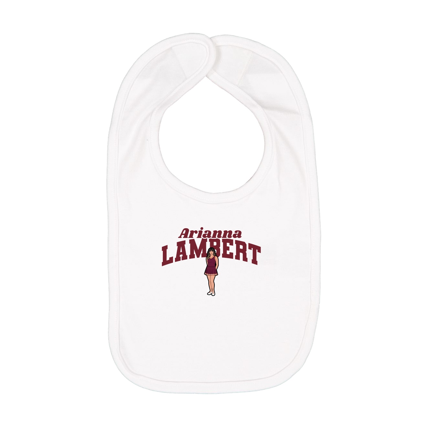 Infant Bib — Signature Arch in White