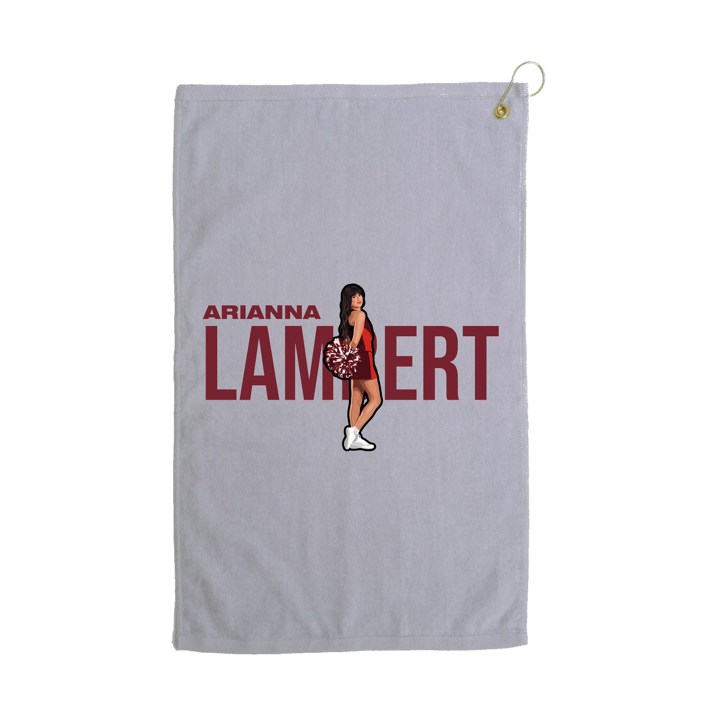 Golf Towel — Player Name in Grey