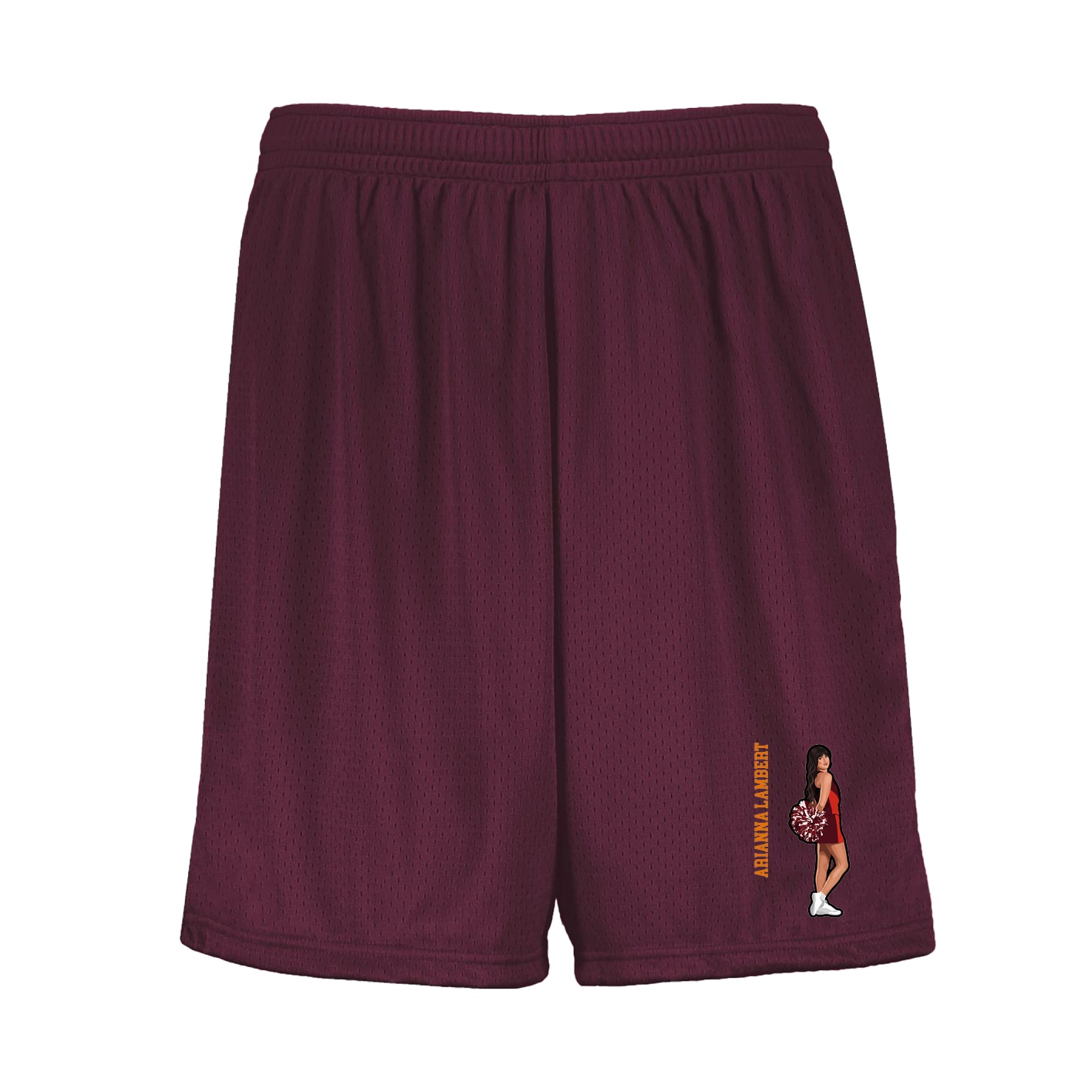Shorts — Name Vertical in Maroon
